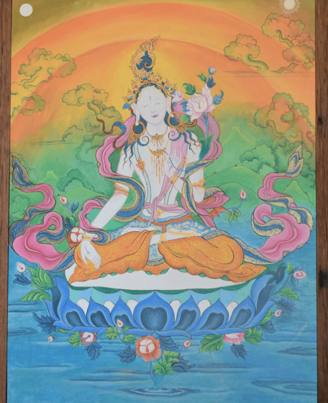 Green Tara painting on Canvas